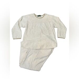 Vintage Orvis Terrycloth Pajama Loungewear Set Women's Size Large Pre-owned